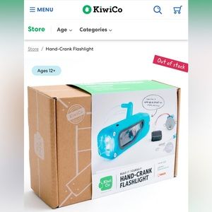 KiwiCo Hand Crank Flashlight